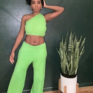 Savage X fenty Fuzzy Green two piece 1X
